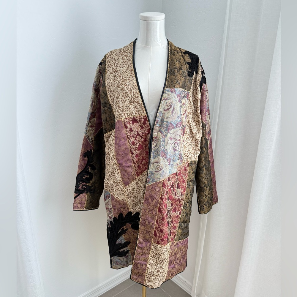 Soft Surroundings Brocade Patches Jacket/Coat 
Artistic detail in Size US XL EUC